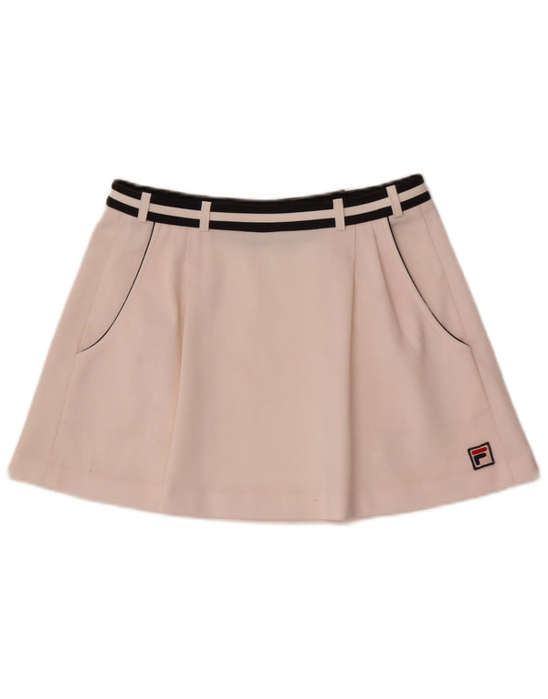 Fila Minifalda de tenis para mujer UK 12 Mediana Poliéster a rayas blancas