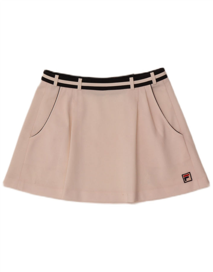 Fila Minifalda de tenis para mujer UK 12 Mediana Poliéster a rayas blancas