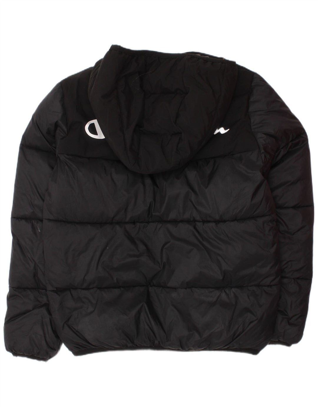 Champion Chaqueta acolchada con capucha para niños 9-10 años Mediana Negro