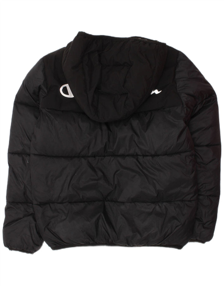 Champion Chaqueta acolchada con capucha para niños 9-10 años Mediana Negro