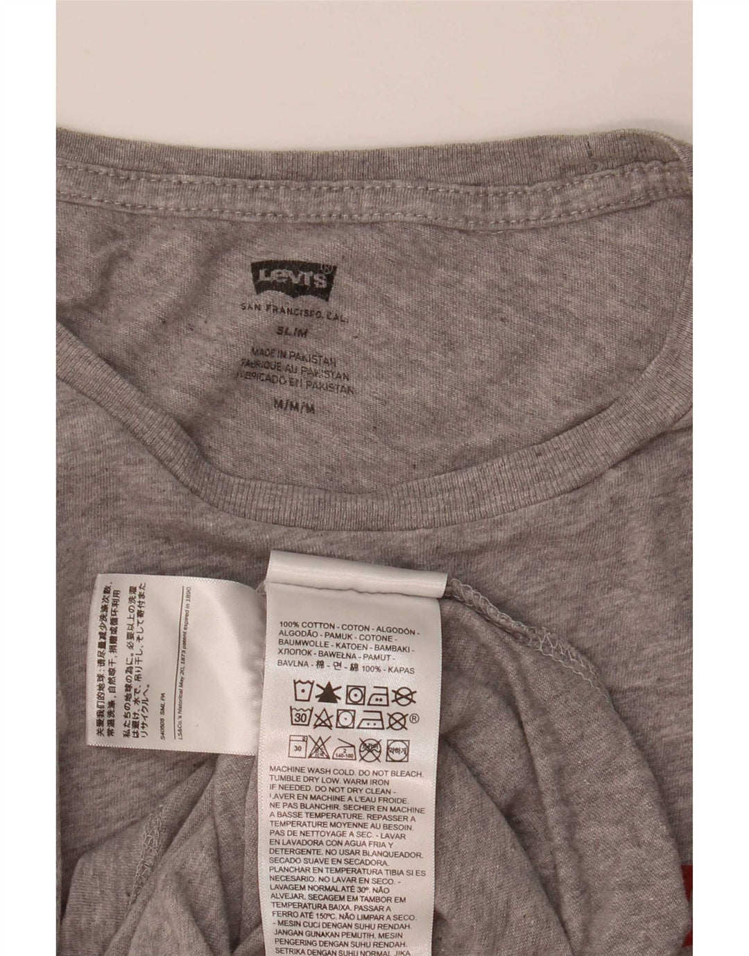 Levi's Camiseta ajustada para mujer UK 42 Gris medio moteado