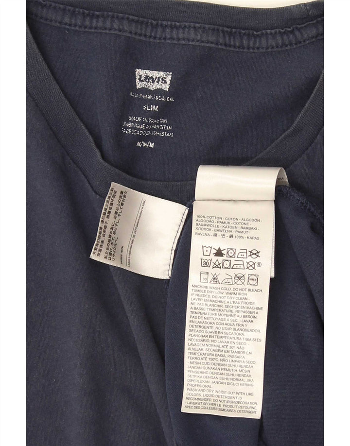Levi's Hombre Slim Fit Camiseta Top Algodón Azul Marino Mediano