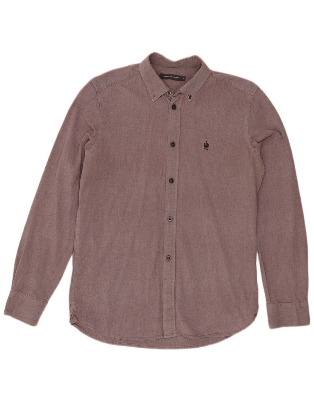 Camisa de hombre French Connection de algodón burdeos medio