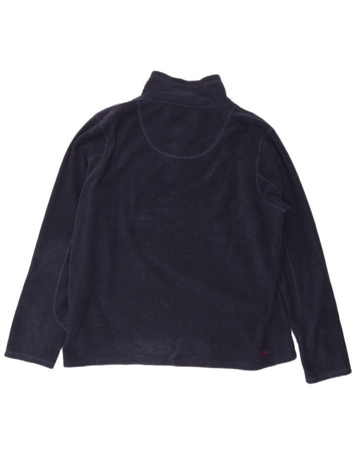 Jersey de forro polar con cuello y cremallera para hombre de Fat Face 2XL Poliéster azul marino