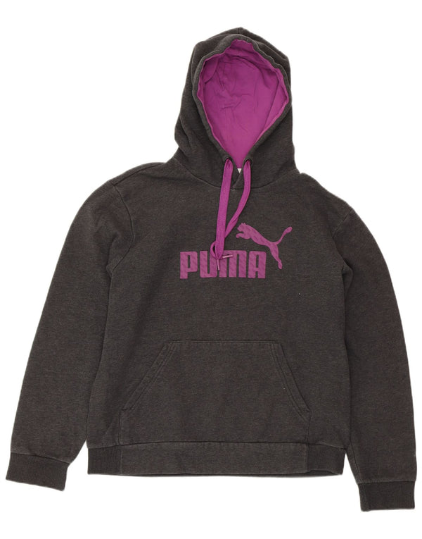 PUMA Sudadera con capucha gráfica para mujer Reino Unido 14 Grande Gris Algodón