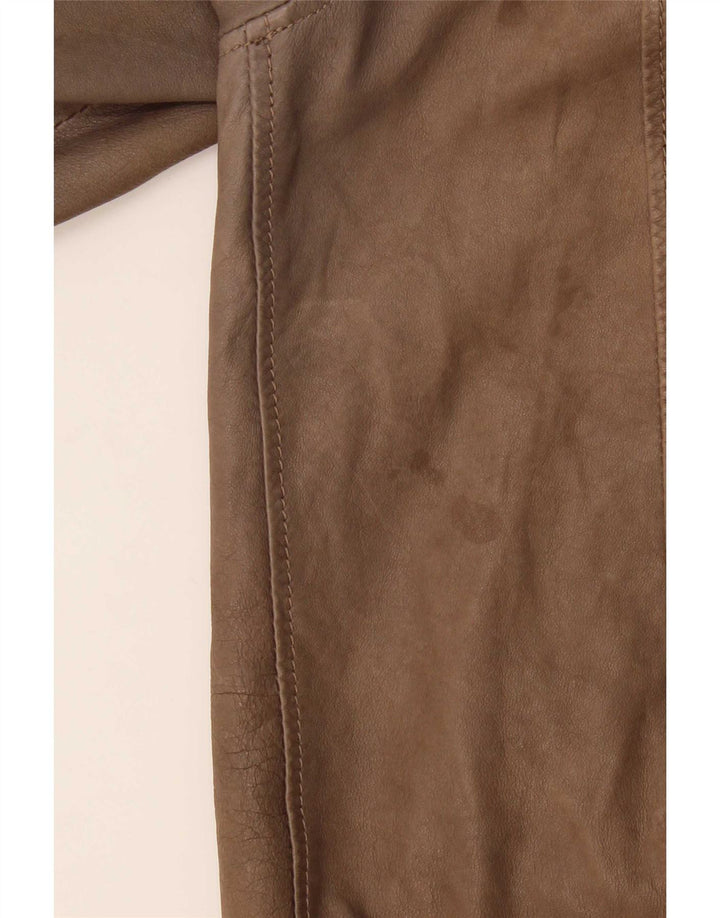 Jeckerson Chaqueta de cuero para hombre UK 42 XL Marrón