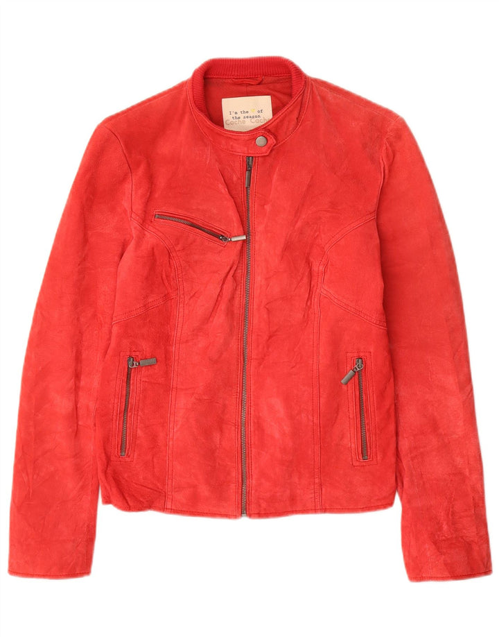 Cache Chaqueta de gamuza para mujer US 2 XS Cuero rojo