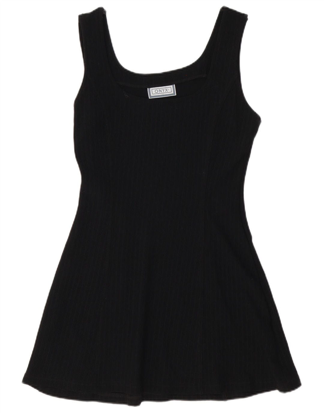 Onyx Vestido acampanado sin mangas para mujer UK 42 Mediano Poliamida negra