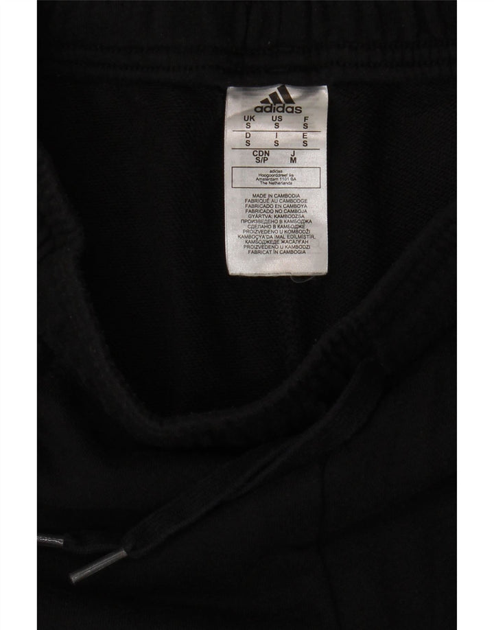 ADIDAS Hombre Chándal Pantalones Pequeños Algodón Negro