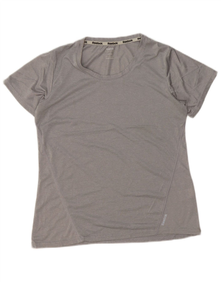 REEBOK Camiseta para mujer Top UK 46 Grande Gris Poliéster