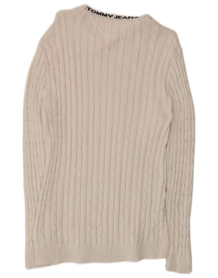 Tommy Hilfiger Jersey con Cuello Redondo para Hombre de algodón Blanco Mediano