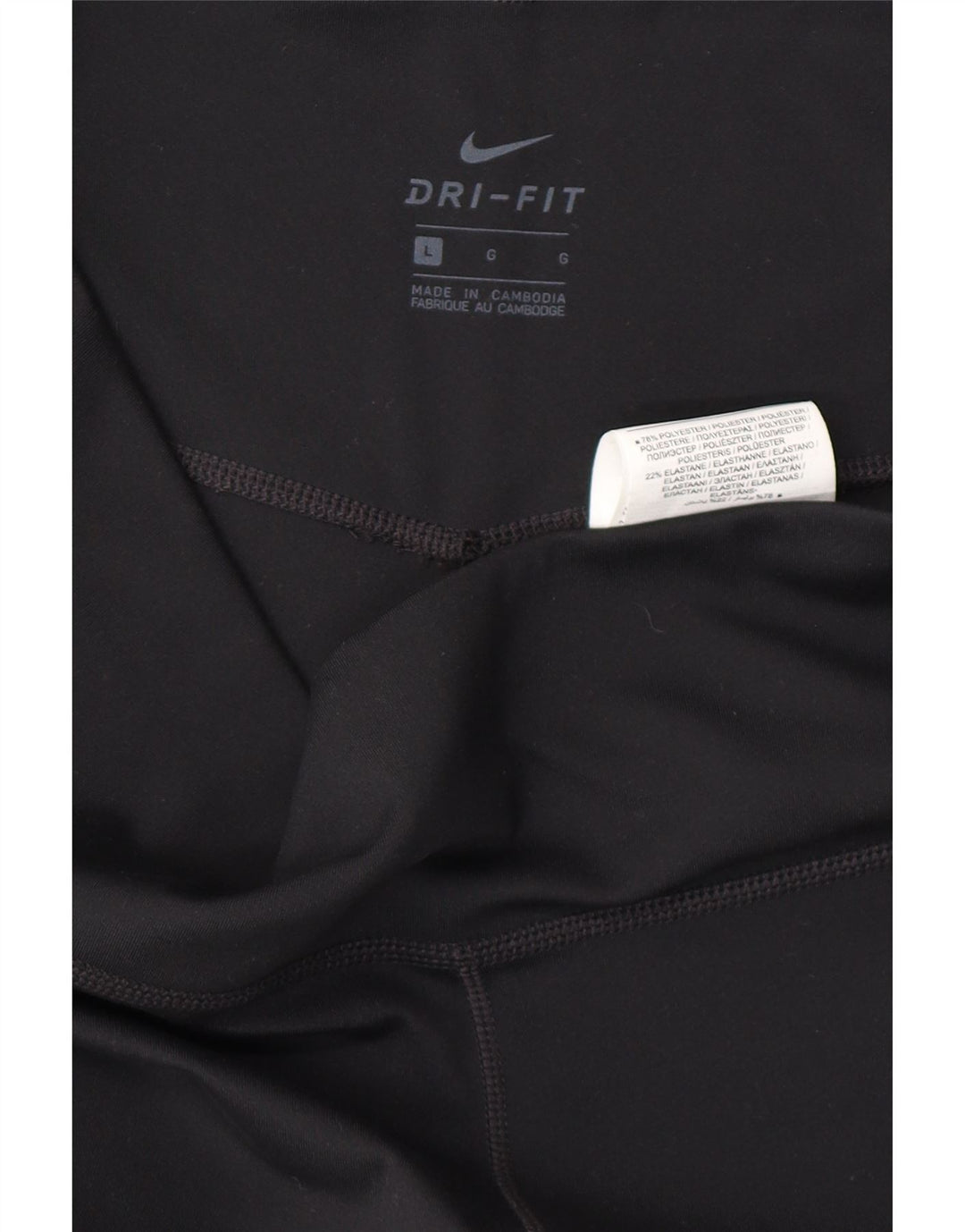 NIKE Leggings Capri Dri Fit para Mujer UK 44 Grande Poliéster Negro