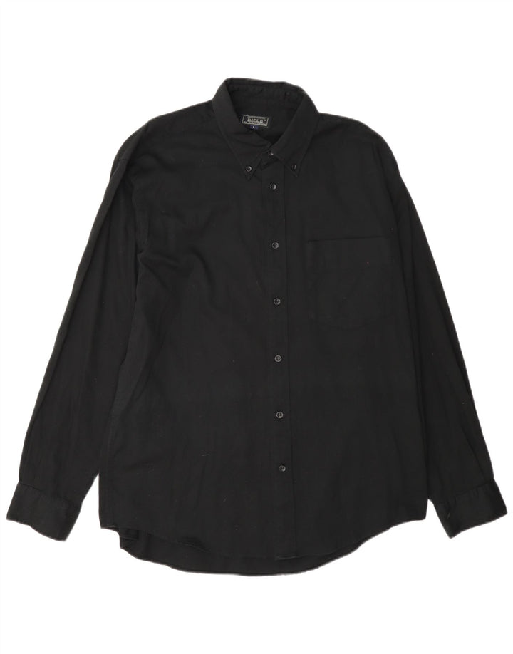 Camisa Rifle Para Hombre Grande Negra