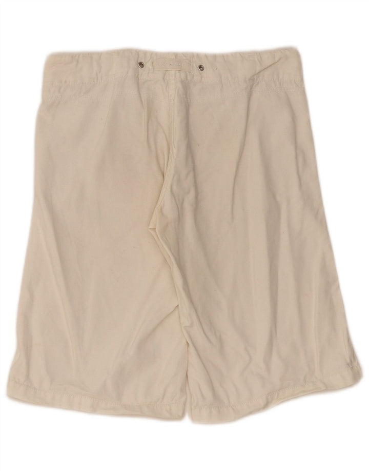 Diesel Pantalones Cortos Chinos Mujer W26 Pequeño Algodón Blanco
