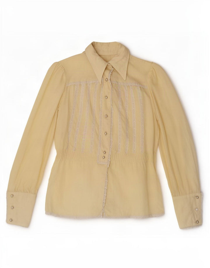 Blusa vintage para mujer IT 44 Amarillo medio