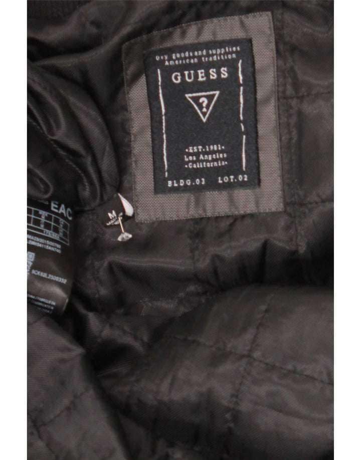 Guess Chaqueta Bomber para Hombre UK 38 Mediana Poliéster Negro