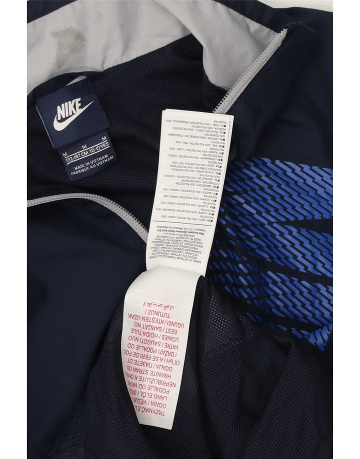 Nike - Chaqueta de chándal para niño, 10-11 años, tamaño mediano, color azul marino