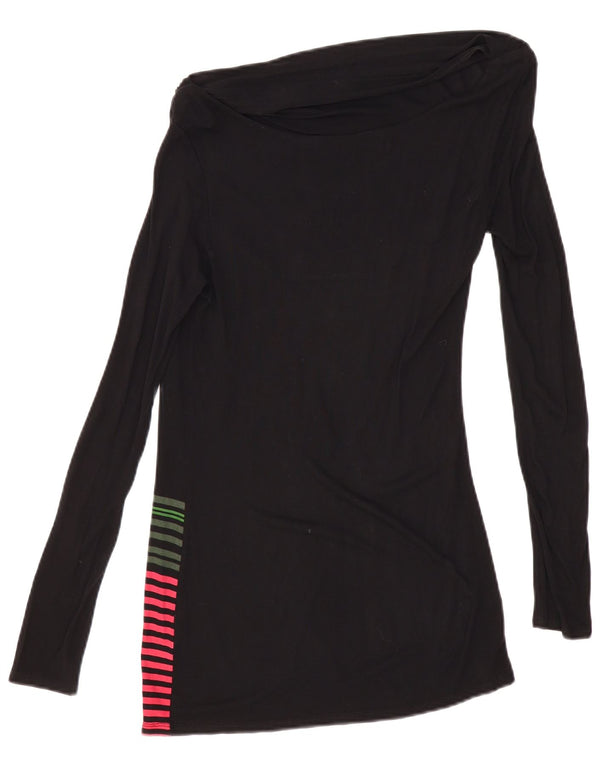DESIGUAL Top gráfico para mujer manga larga UK 10 Small Black Stripes