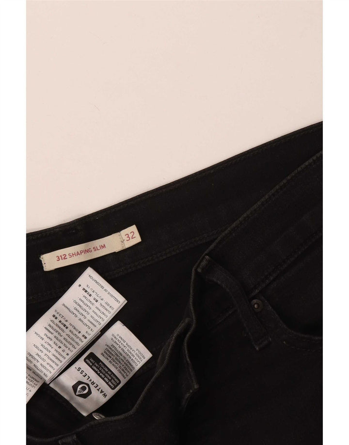 Levi's Mujer 312 Shaping Slim Jeans W32 L30 Algodón Negro