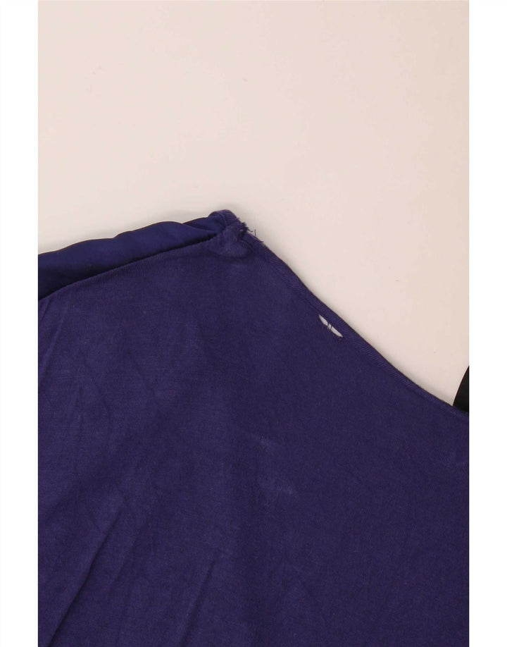 Benetton Vestido Básico De Corte Relajado para Mujer ES 44 Medio Viscosa Azul Marino