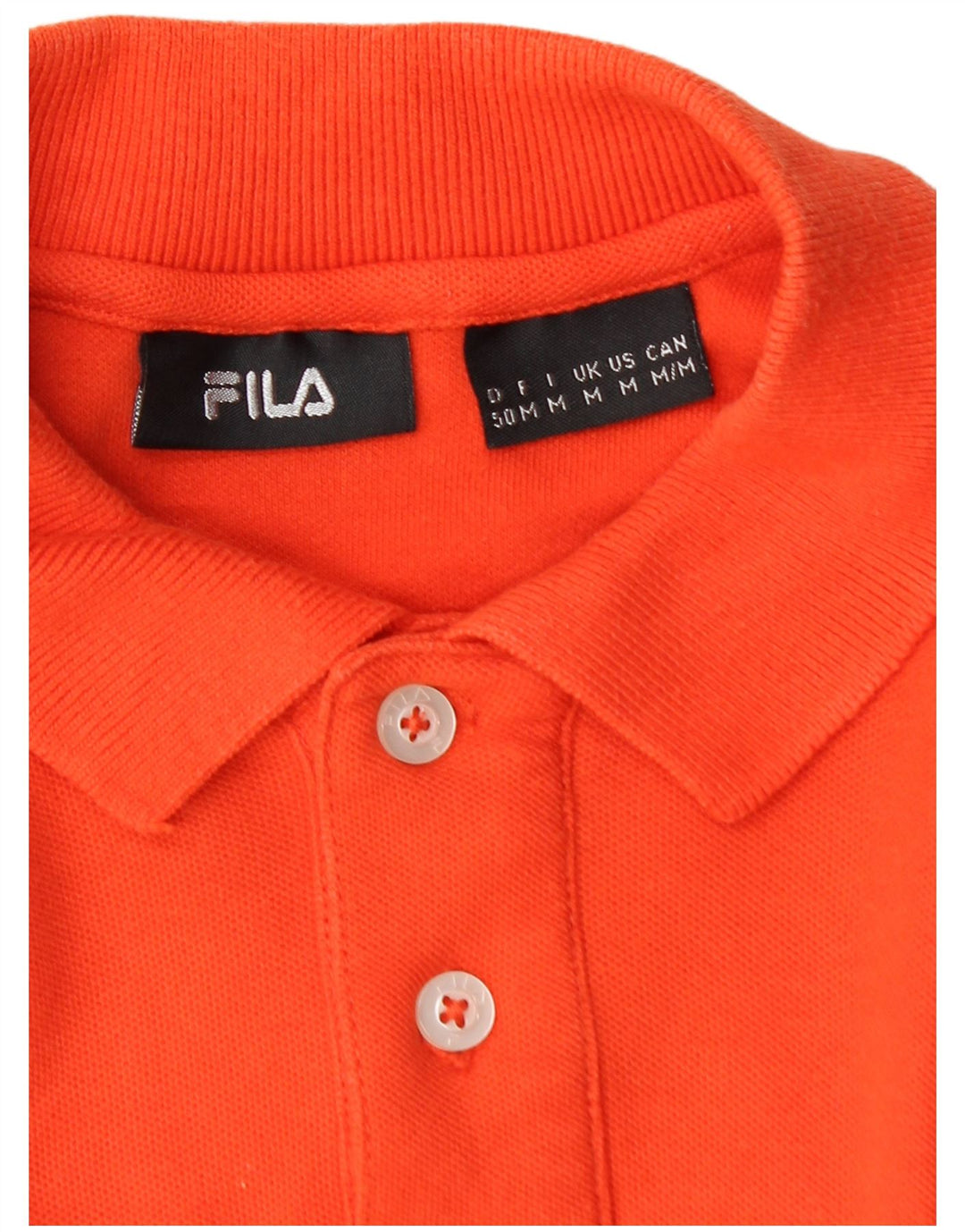 Polo Fila Hombre Algodón Naranja Medio