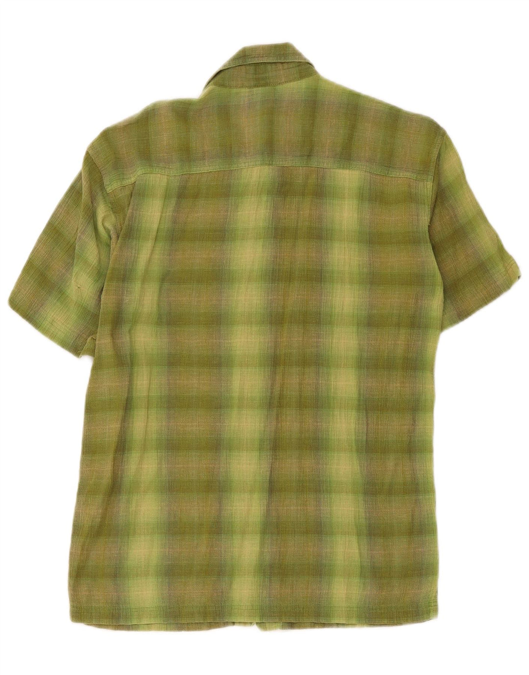 Camisa Patagonia Hombre De Manga Corta Small Green Check Cotton
