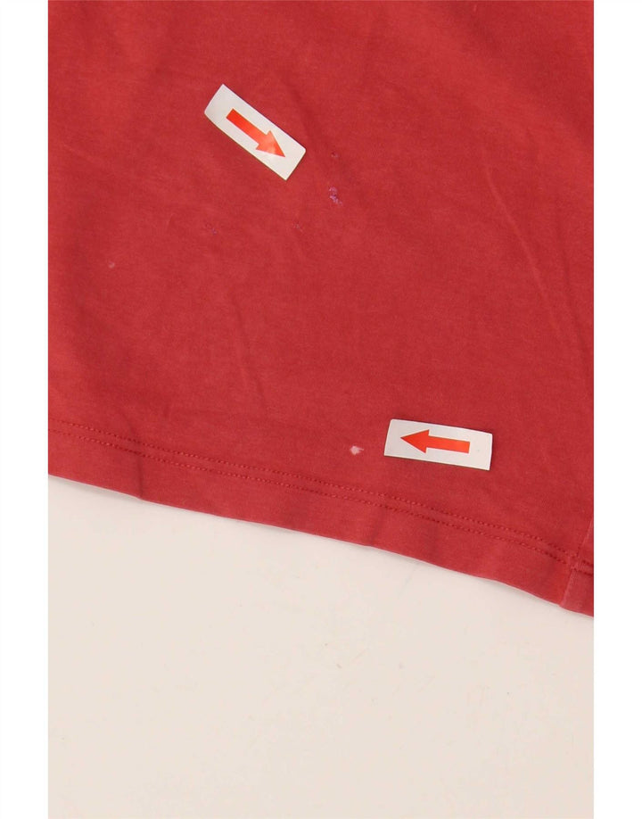 Max Mara Top corto sin mangas de fin de semana para mujer Reino Unido 44 Algodón rojo grande