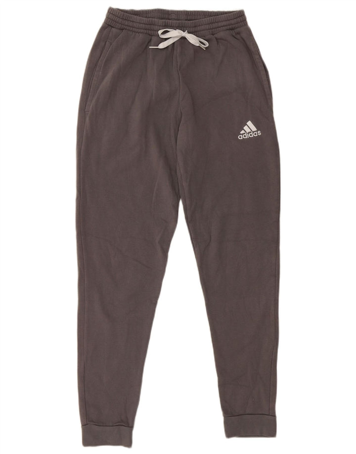 ADIDAS Hombre Chándal Pantalones Joggers Pequeño Gris Algodón