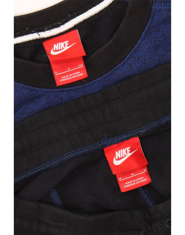 NIKE Chándal completo para hombre, talla pequeña, algodón azul marino con bloques de color