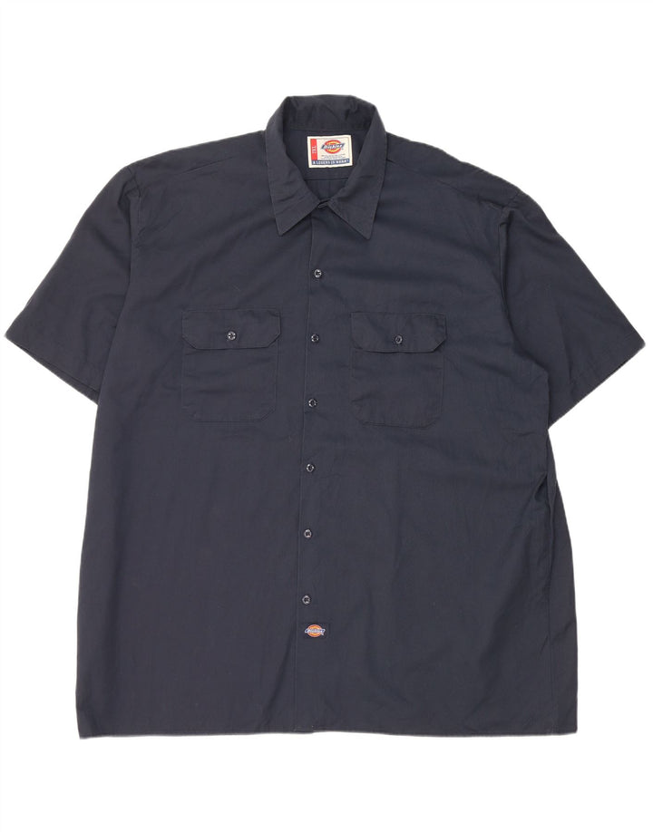 DICKIES Camisa Manga Corta Hombre 2XL Azul Marino Poliéster