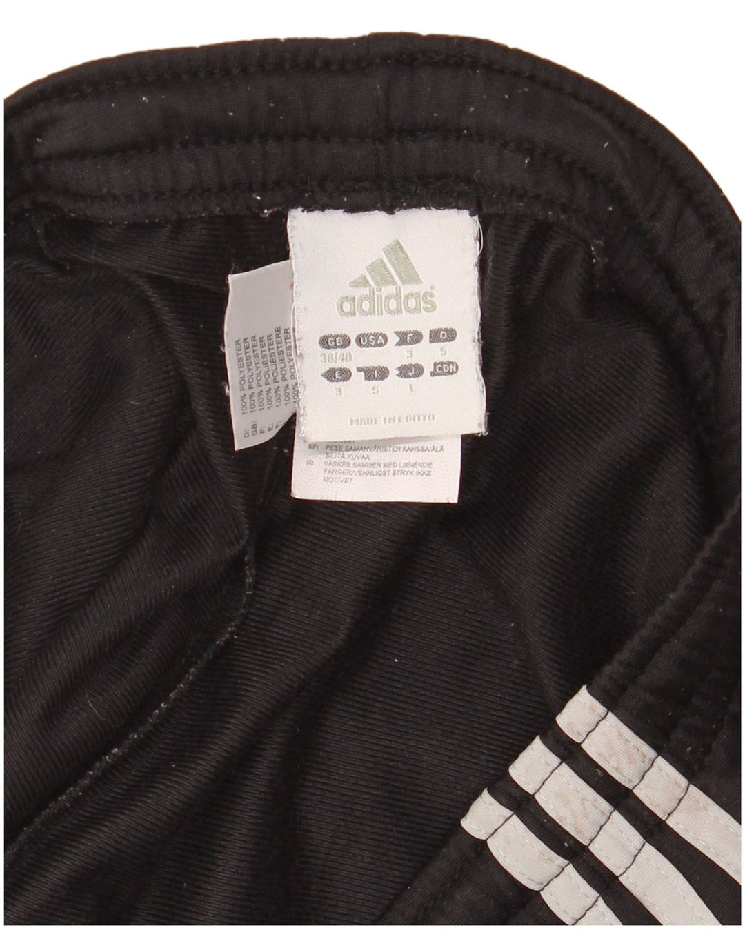 Adidas Pantalones de chándal para hombre UK 38/40 Medium Negro Poliéster