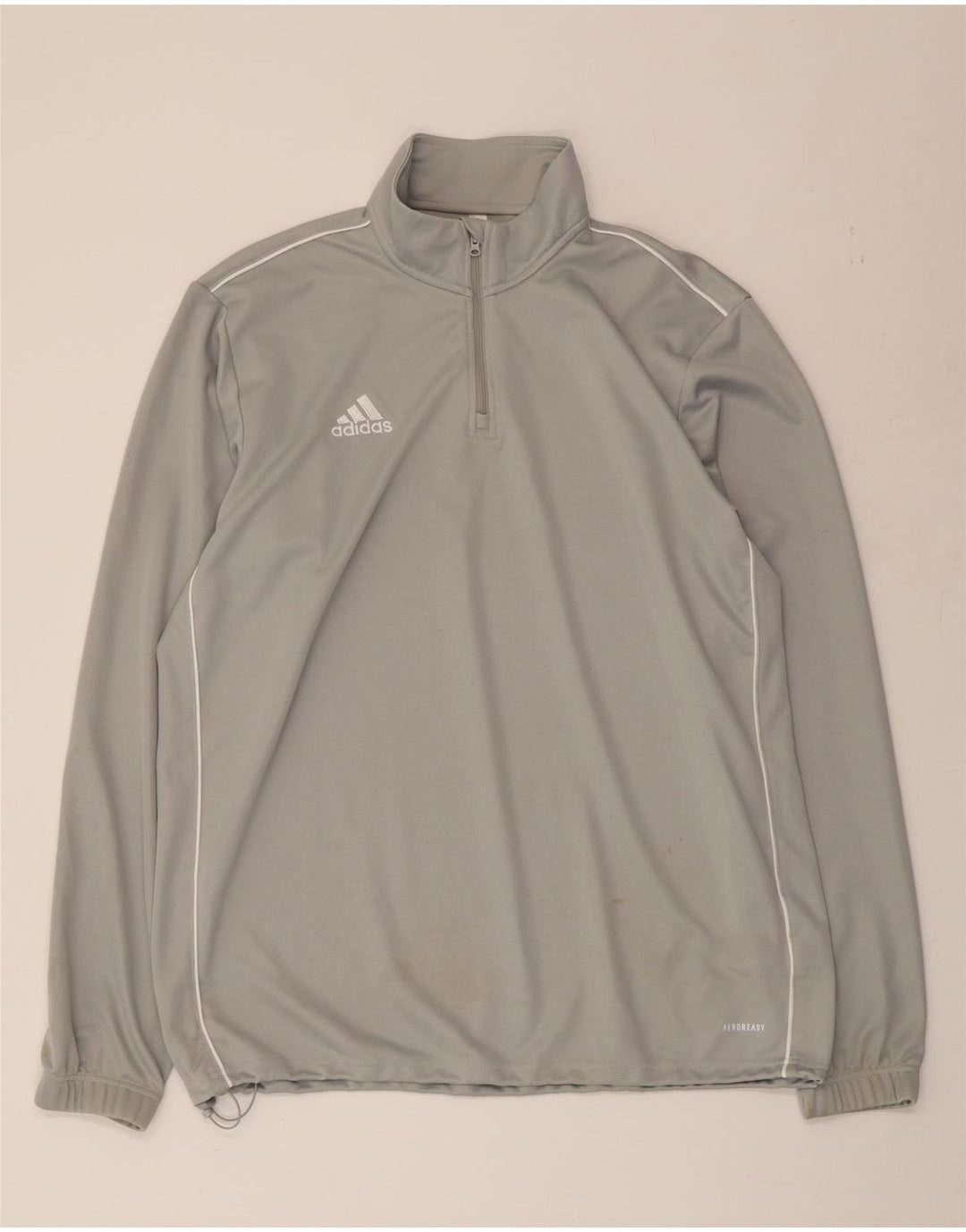 ADIDAS Hombre Aeroready Zip Neck Jersey Chándal Top XL Gris Poliéster