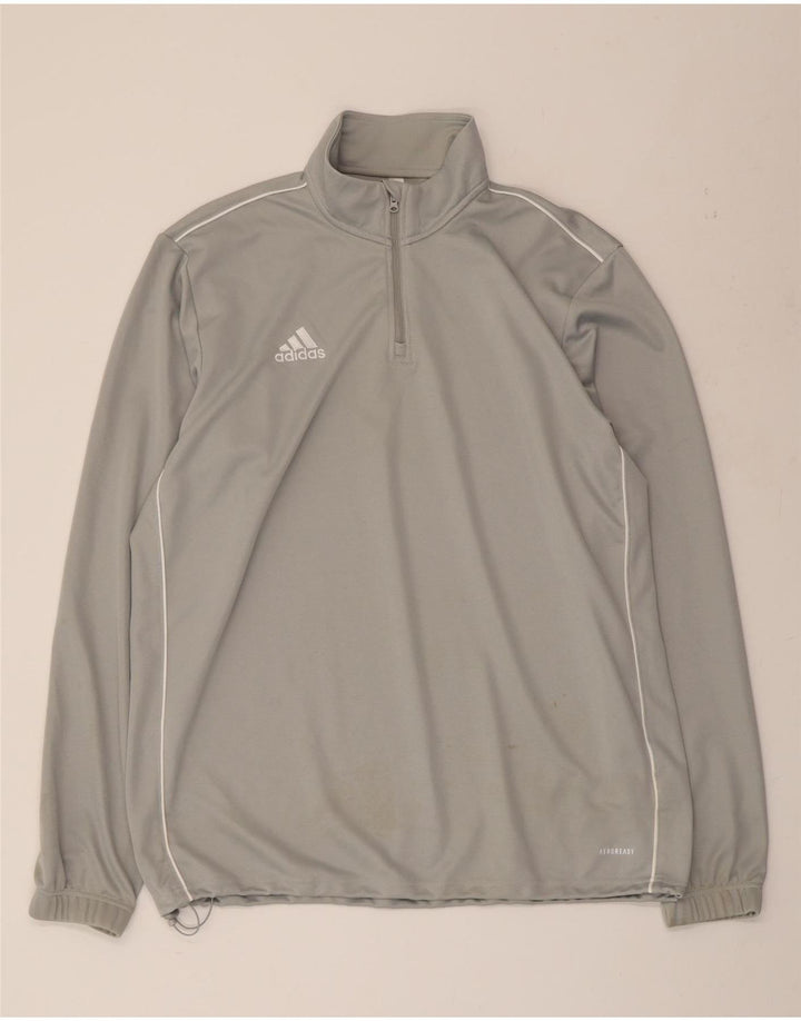 ADIDAS Hombre Aeroready Zip Neck Jersey Chándal Top XL Gris Poliéster