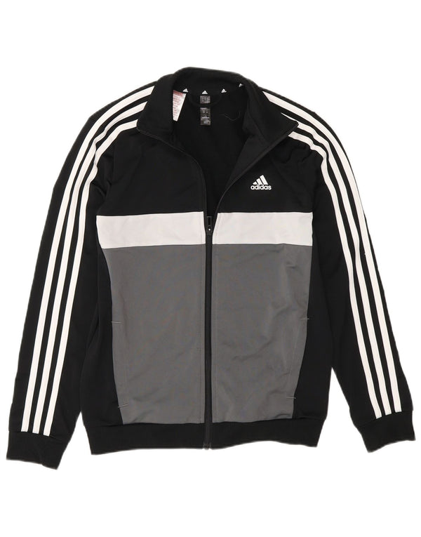 Adidas - Chaqueta de chándal para niño, 11-12 años, color negro, poliéster