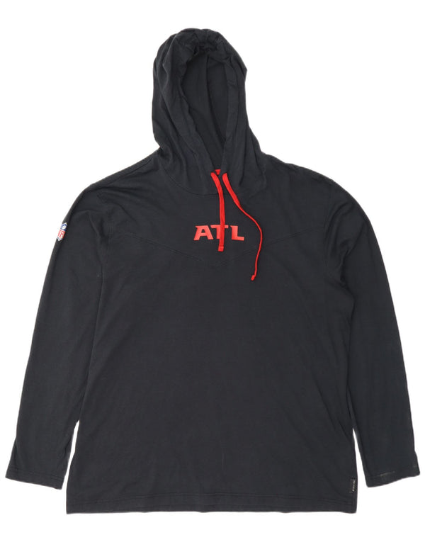 Nike Atlanta Falcons - Camiseta con capucha para hombre, manga larga, talla grande, color azul marino