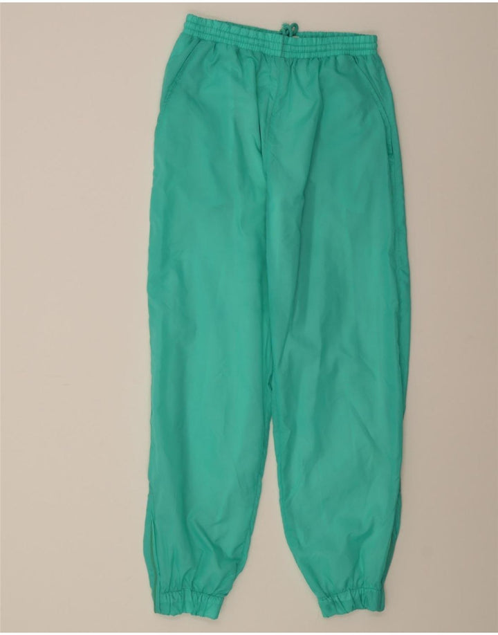 VINTAGE Womens Tracksuit Trousers Joggers UK 12 Medium Turquoise Polyamide Vintage Vintage and Second-Hand Vintage from Messina Hembry 