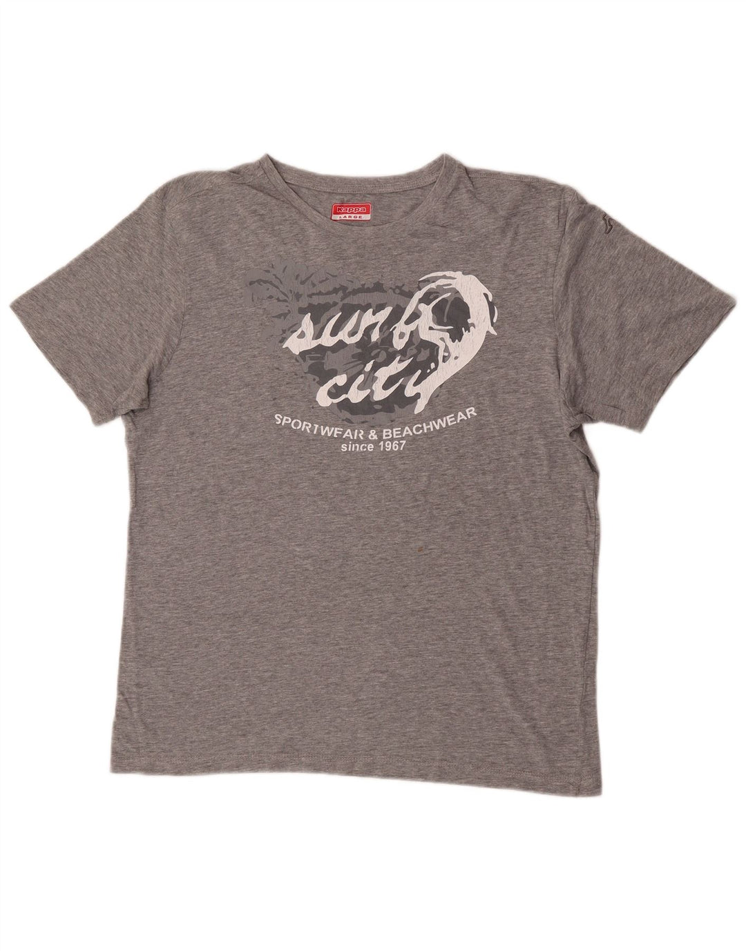 Kappa - Camiseta gráfica para hombre, talla grande, color gris