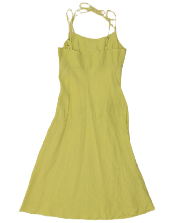 Benetton Vestido De Tirantes Regular para Mujer ES 42 Amarillo Mediano