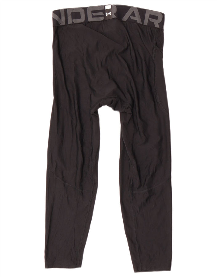 Under Armour Leggings Capri Heat Gear Graphic Hombre Negro Mediano