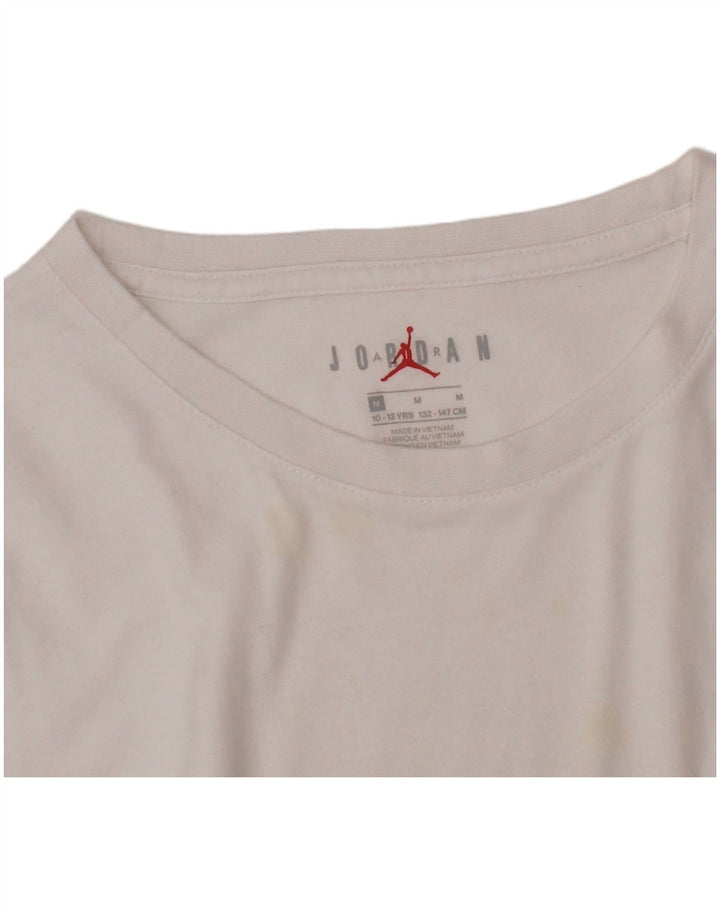 JORDAN Camiseta gráfica para niño 10-11 años Mediana Blanco