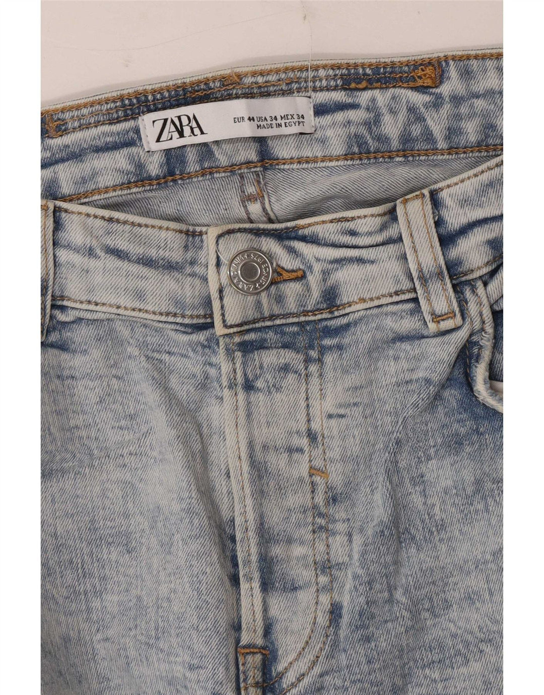 Zara Jeans ajustados desgastados para hombre EU 44 Large W34 L28 Azul