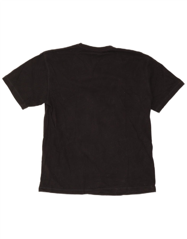 Fila - Camiseta gráfica para hombre, talla grande, algodón negro
