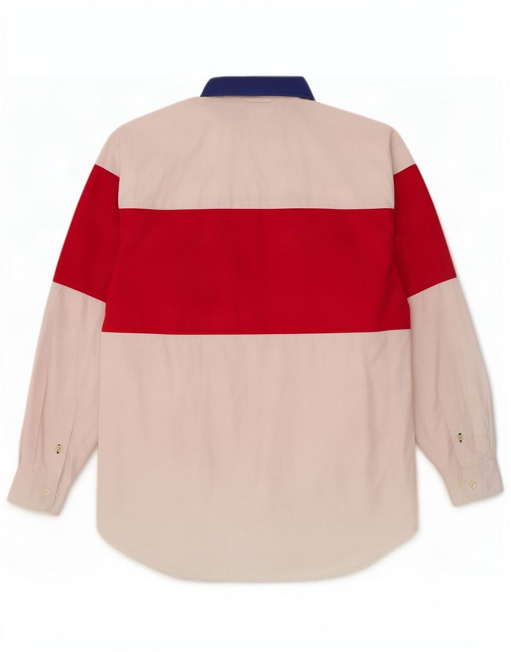 Camisa Tommy Hilfiger Hombre Grande Blanco Colorblock Algodón
