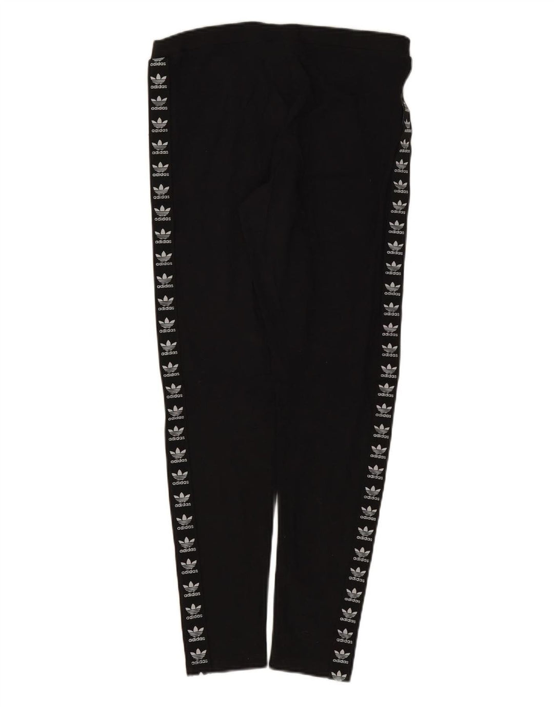 ADIDAS Womens Graphic Leggings UK 14 Medium Black Cotton