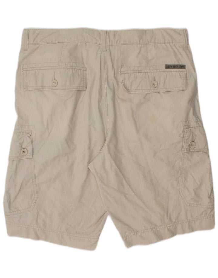 Calvin Klein Pantalones cortos cargo para hombre W34 Algodón beige grande