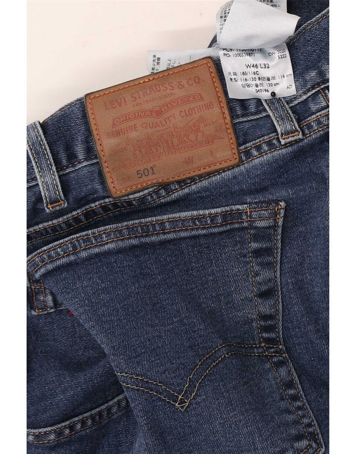 Levi's Hombre 501 Vaqueros Rectos W46 L29 Algodón Azul