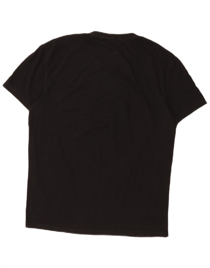 Armani Exchange Camiseta gráfica para hombre Top Medium Black Cotton