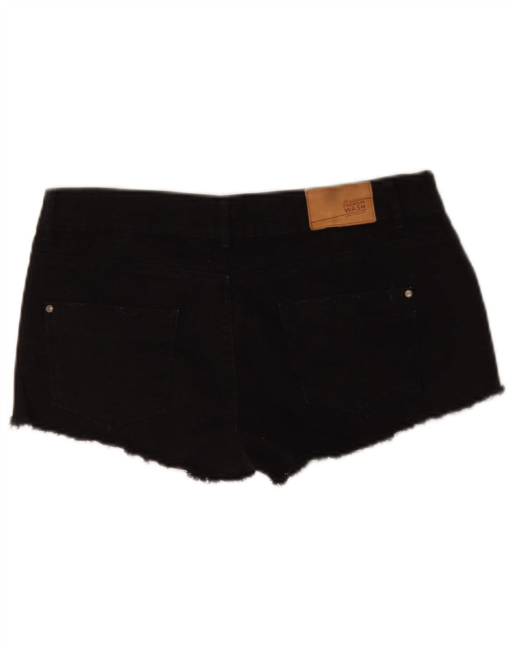 Zara Shorts De Mezclilla Para Mujer EU 38 Small W28 Negro