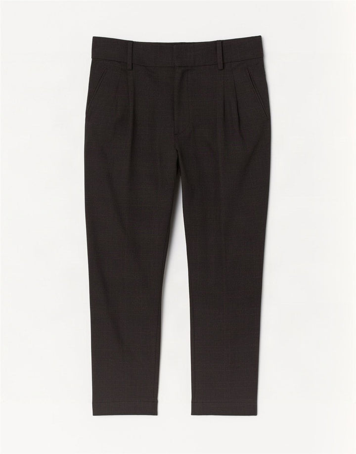 Zara Mujer Pantalones Cortos Pegged Medianos W28 L26 Cuadros Grises