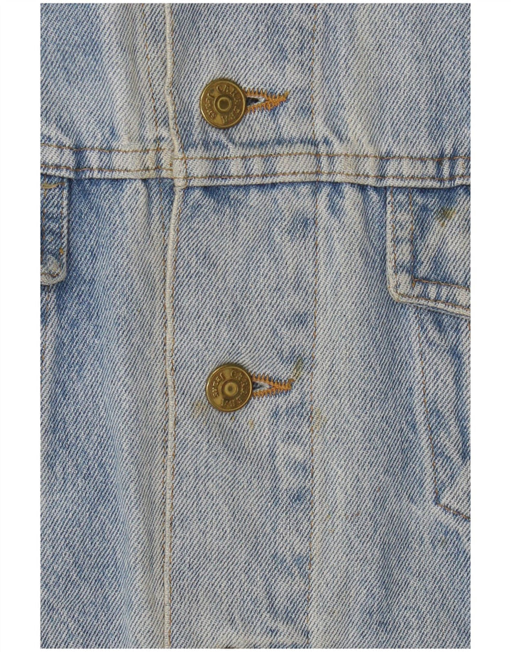 Chaleco vaquero Carrera para hombre Reino Unido 14 Algodón azul medio